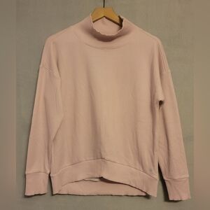Apana Womens Soft Pink Turtleneck Sweatshirt. Size L